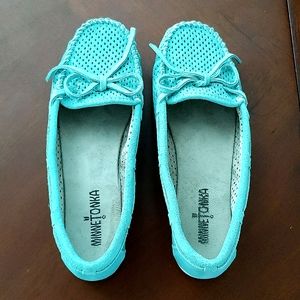 Minnetonka Genuine Suede Perforated Moccasins